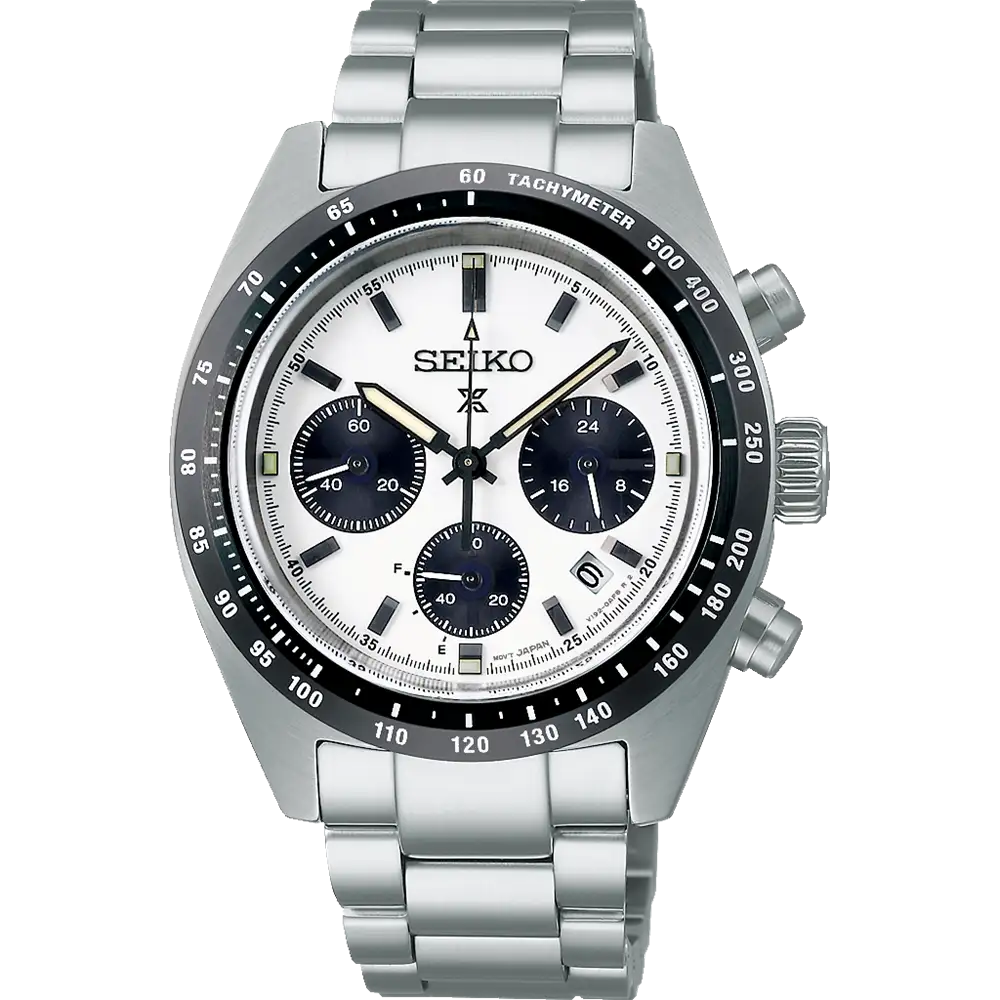 Seiko Prospex Speedtimer Men's Solar Chronograph Panda Black & White Watch