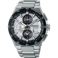 Seiko Astron Men's GPS Solar New 5X Dual-Time Chronograph White Watch