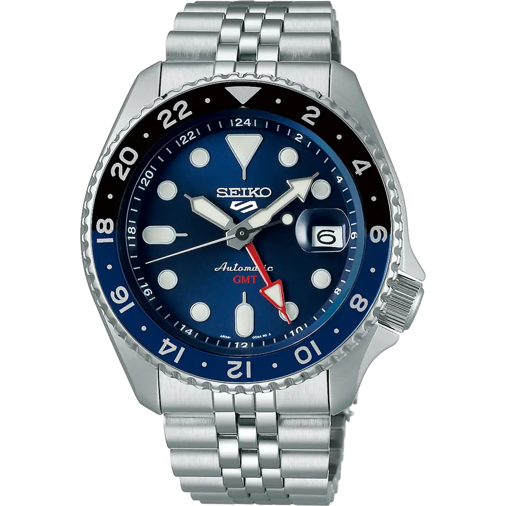Seiko 5 Men's  GMT Automatic 3 Hand Blue Watch