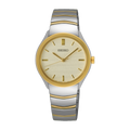 Seiko Caprice Modern Line Ladies Statement Silver & Gold Watch