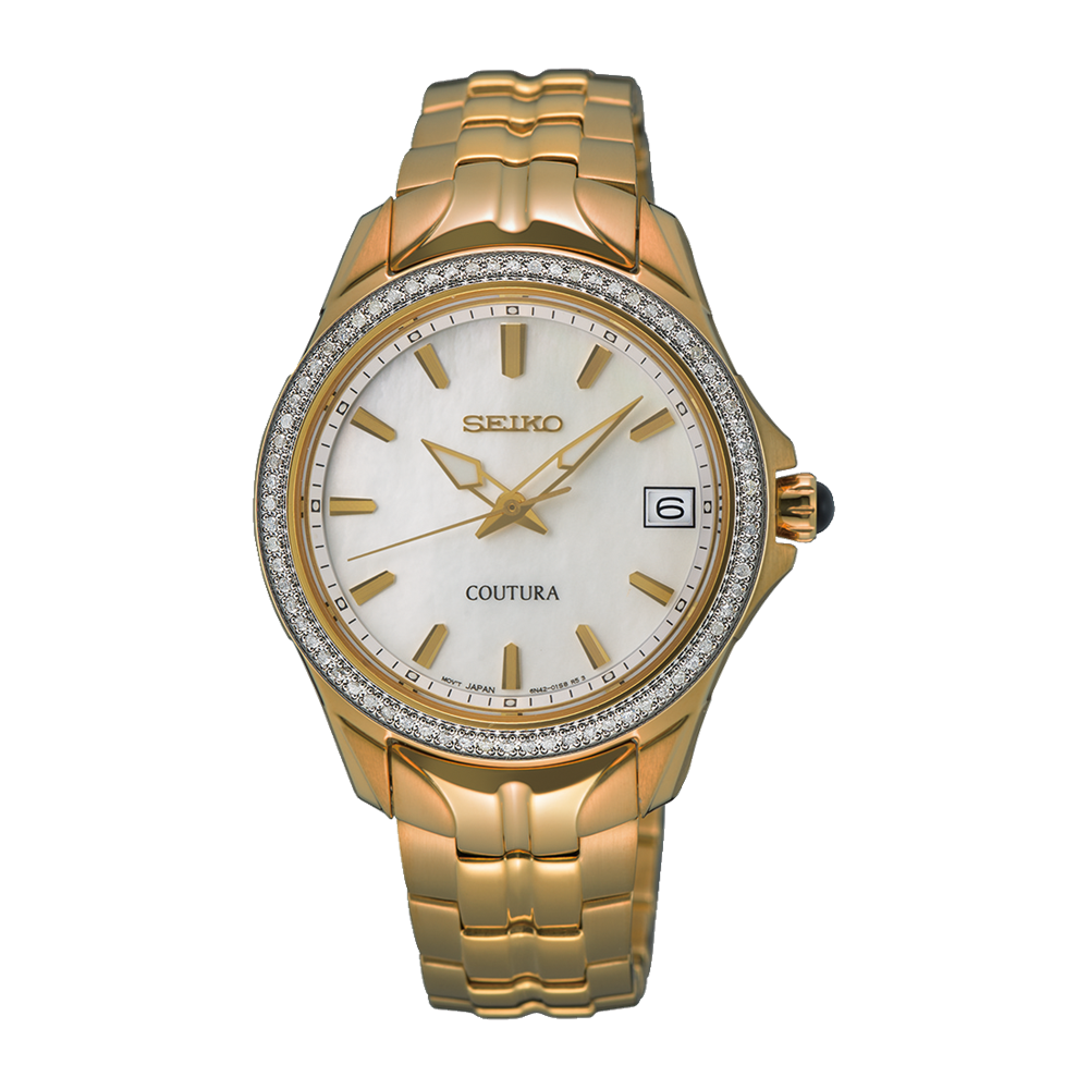 Seiko Coutura Ladies Premium Diamond Series Quartz Gold Watch
