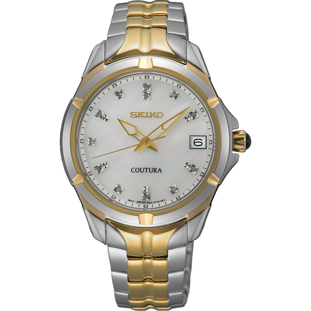 Seiko Coutura Ladies Diamon Series Quartz Silver & Gold Watch