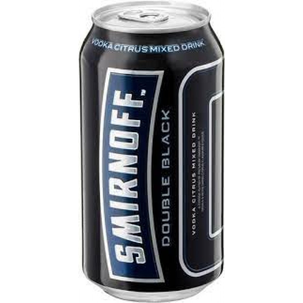 Smirnoff Double Black 375 ml (Pack of 24)