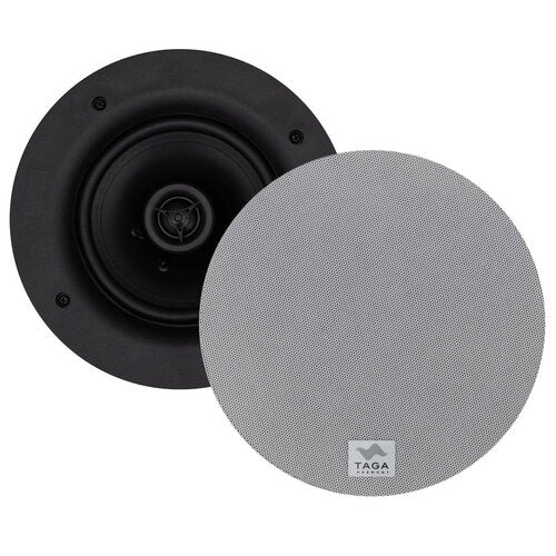 TAGA TCW-290R 6.5" 2-Way In-Ceiling Speakers PAIR - WHITE
