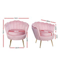 Artiss Armchair Velvet Pink Callista
