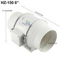 6'' Extractor Fan Duct Hydroponic Inline Exhaust Vent Industrial
