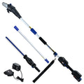 POWERBLADE 20V Cordless Pole Saw & Hedge Trimmer Combo, 8" Chainsaw Pruner & 20" Hedger, Telescopic Handle, Battery and Fast Charger Kit