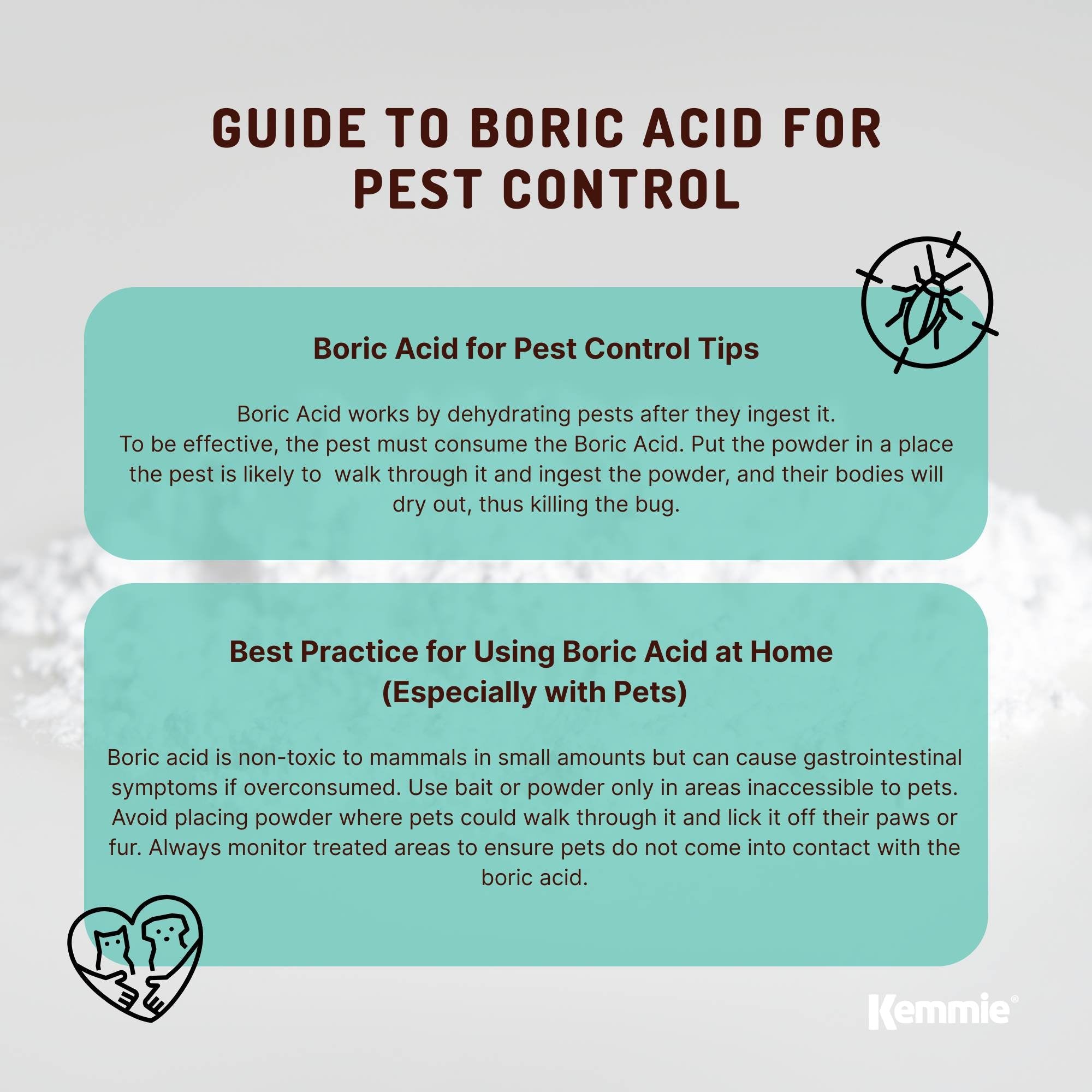 10kg Boric Acid Powder High Purity Fully Soluble Granule Pest Ant Cockroaches