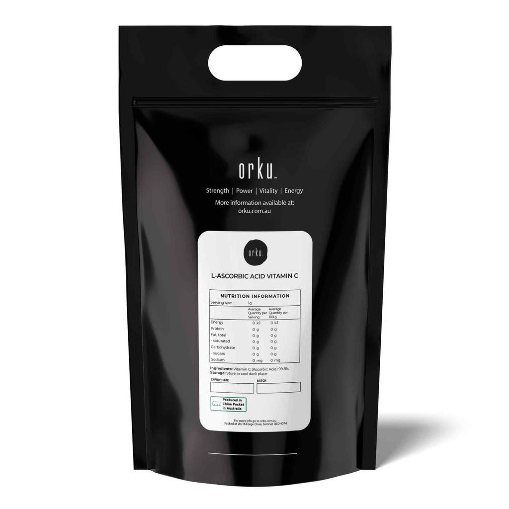 Orku 5Kg Vitamin C Powder Pure L-Ascorbic Acid - USP Grade Non-GMO