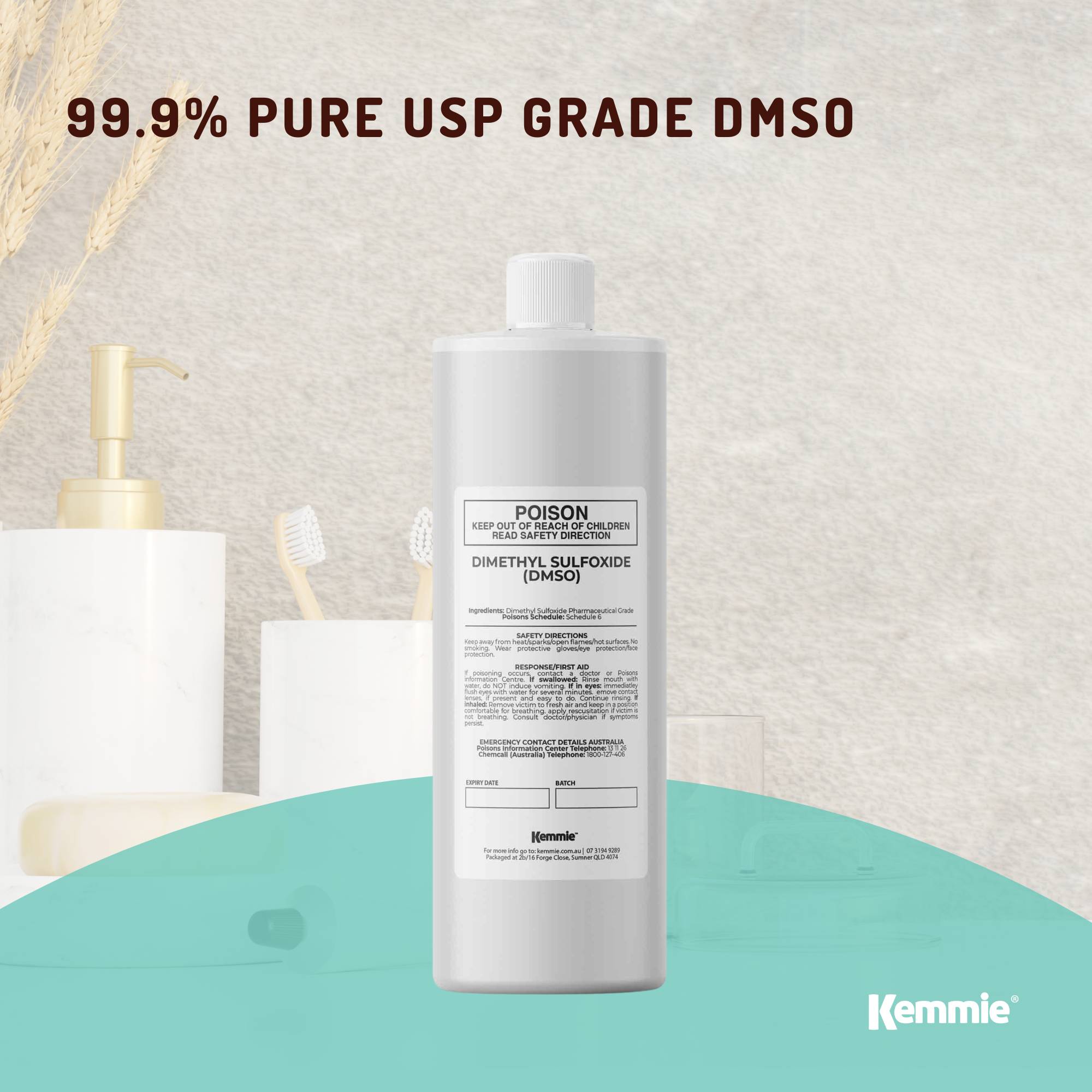 1L DMSO Liquid 99.9% Pure Pharmaceutical Dimethyl Sulfoxide Grade Solvent Bulk