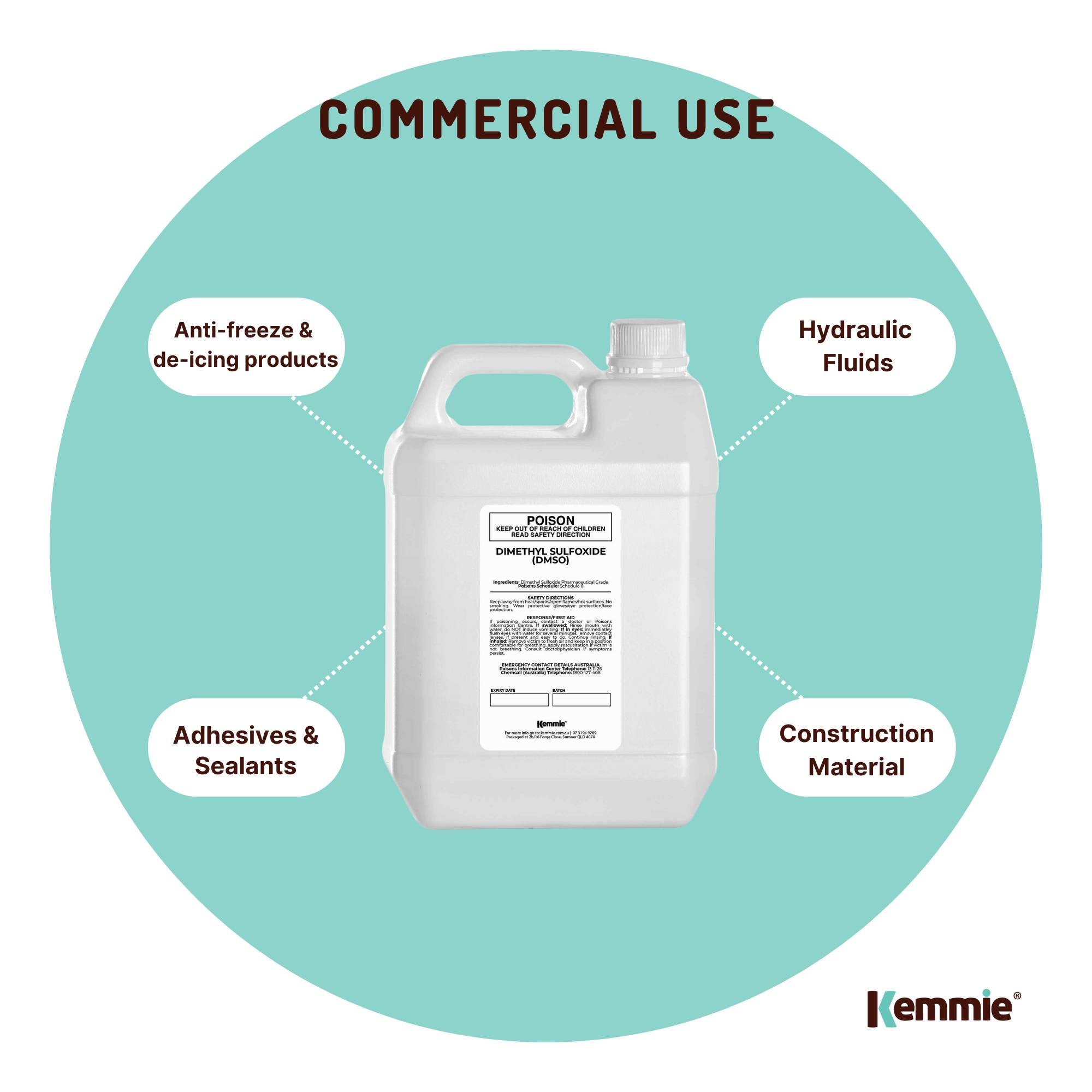 5L DMSO Liquid Dimethyl Sulfoxide 99.9% Pure Pharmaceutical Grade Solvent Bulk