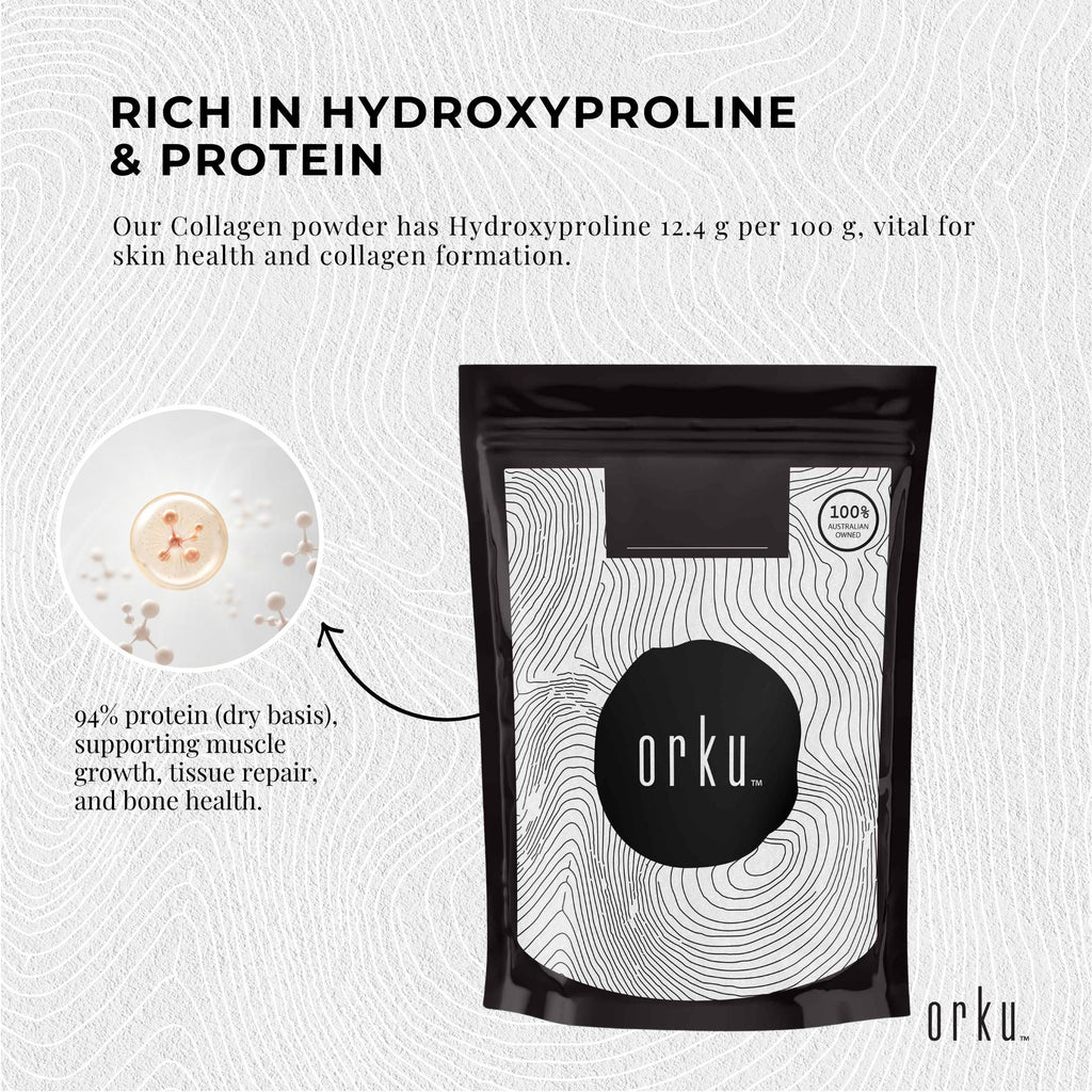 1Kg Collagen Powder - Bovine Hydrolysate Protein Peptide Supplement Unflavoured