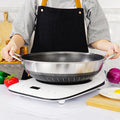 316 Stainless Steel 38cm Double Ear Non-Stick Stir Fry Cooking Kitchen Wok Pan without Lid Honeycomb Double Sided No Lid