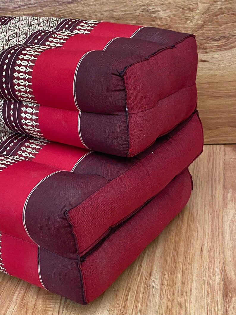Mothers day gift Meditation Cushion Set RED Medium Size-RED3-Fold Zafu