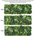 YES4HOMES 3 Artificial Plant Wall Grass Panels Vertical Garden Foliage Tile Fence 50X50 CM