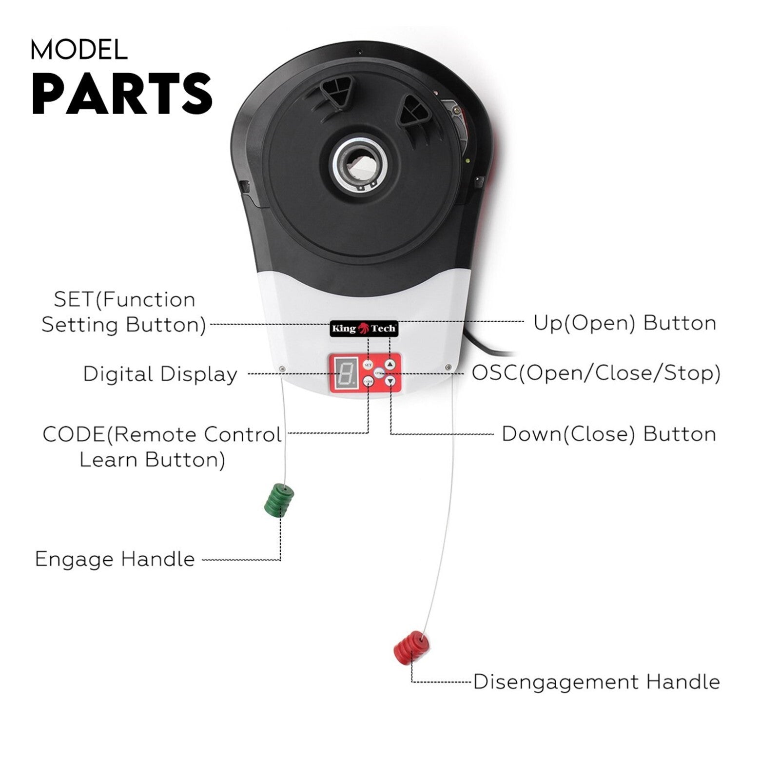 Automatic Roller Door Opener Garage Powerful 1200N Motor Garage 22m&sup2; Rolling AU