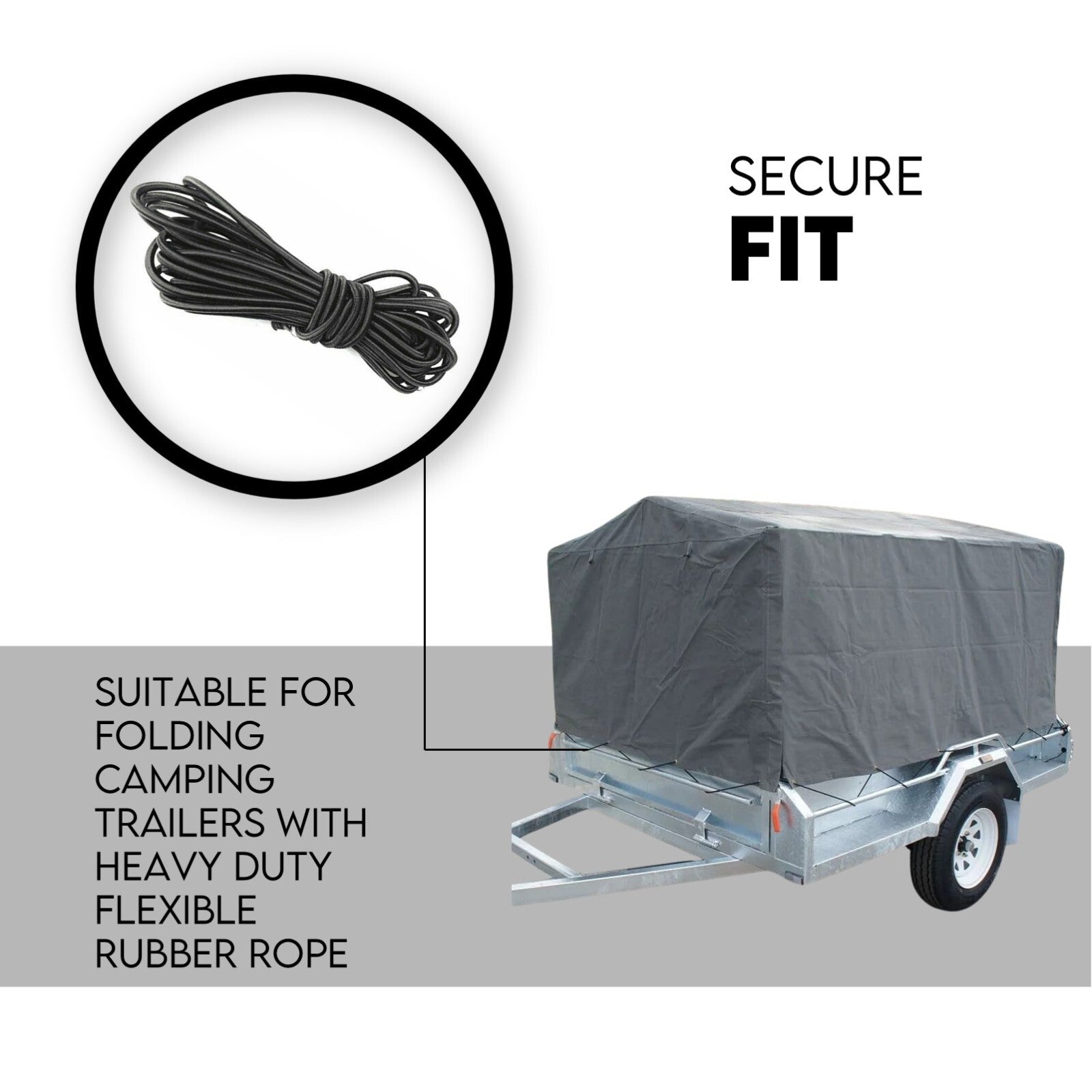 8X5 BOX TRAILER CAGE CANVAS COVER (900mm) 3 FOOT Thick Rip Resistant Waterproof