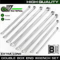 8PC Aviation Spanner Set Extra Long Wrench Double Ring CRV With Bag 8-24mm