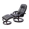 PU Leather Massage Chair Recliner Ottoman Lounge Remote