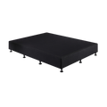 Palermo King Single Ensemble Bed Base Midnight Black Linen Fabric