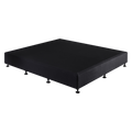 Palermo King Ensemble Bed Base Midnight Black Linen Fabric