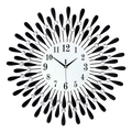 Large Modern 3D Crystal Wall Clock Luxury Art Metal Round Home Decor