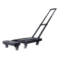 Foldable Hand Flatbed Trolley Cart 6 x 360 Degree Rotating Wheels with Maximum Load 200Kg