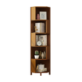 5-Shelf Corner Bookcase Industrial Bookshelf Display Storage Stand