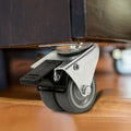 4 x 2" Heavy Duty Swivel Double Wide Castor Wheels Trolley 50mm Furniture Rubber With Brake
