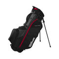 FEATHER STAND BAG - BLACK-RED