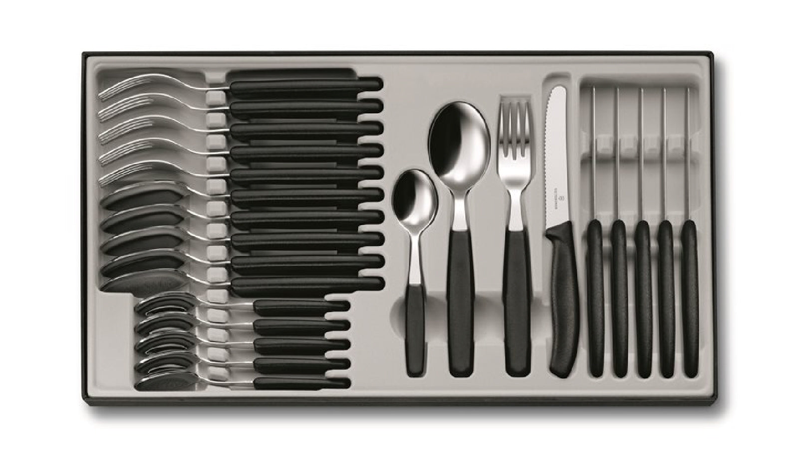 Victorinox 24 Piece Dining Set - Round Tip, Wavy Edge