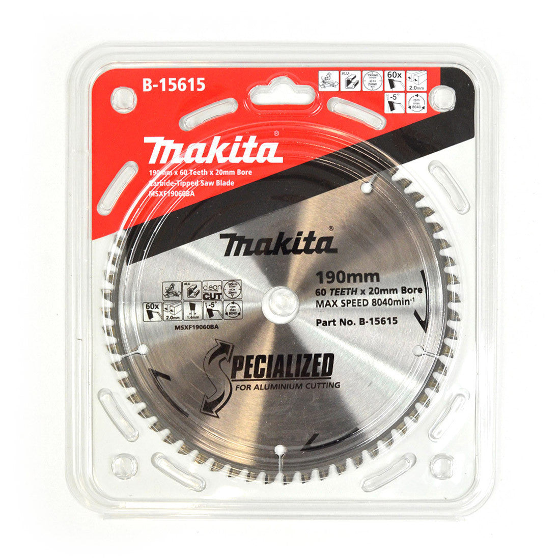 Makita Saw Blade Aluminium TCT 60T 180mm