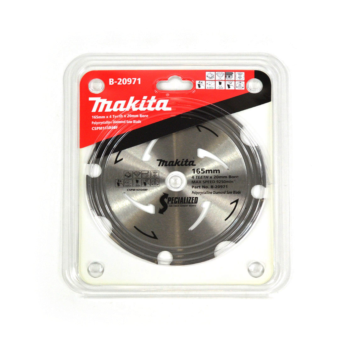 Makita Saw Blade Fibre Cement 04T 165mm