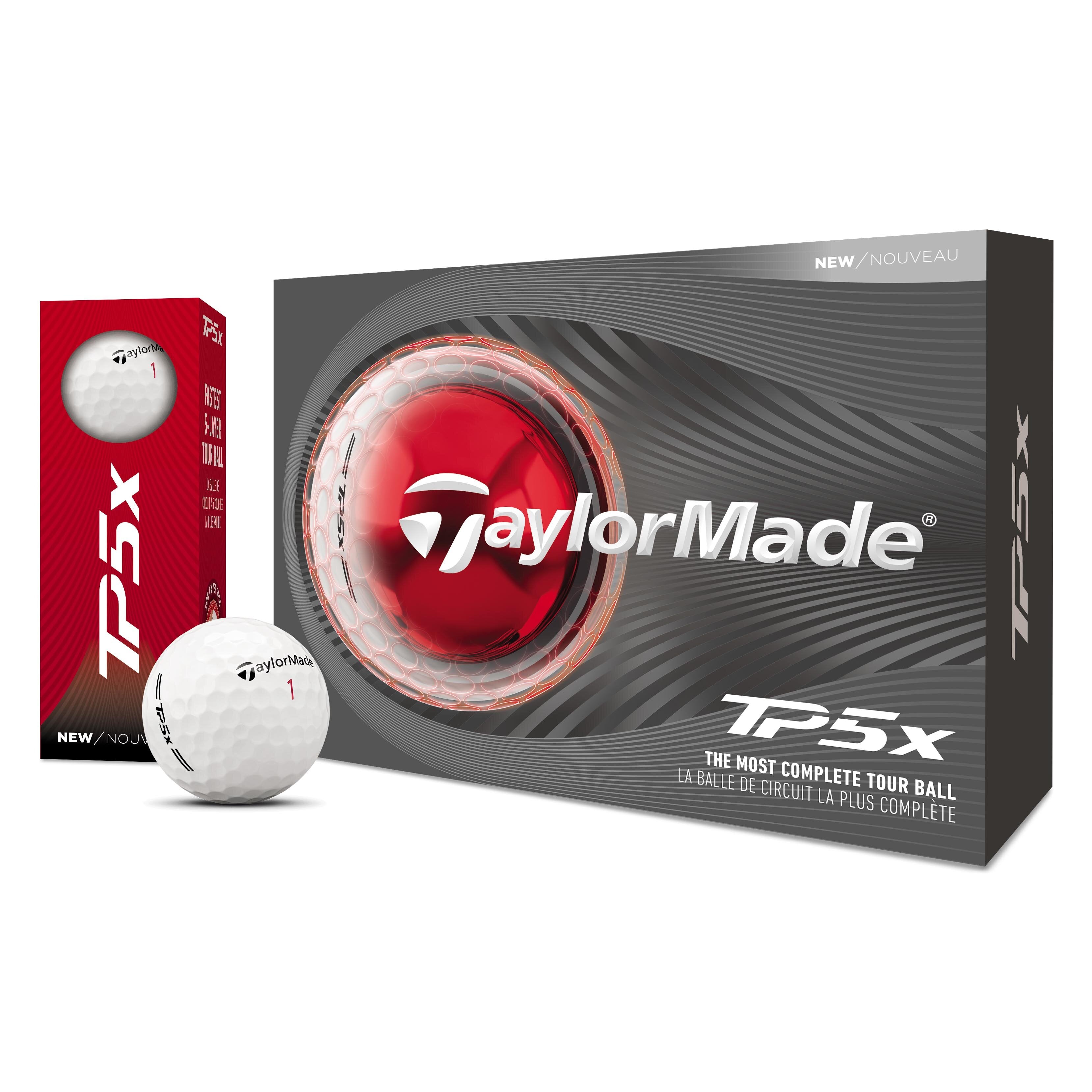 TaylorMade TP5X Golf Balls - White Dozen.