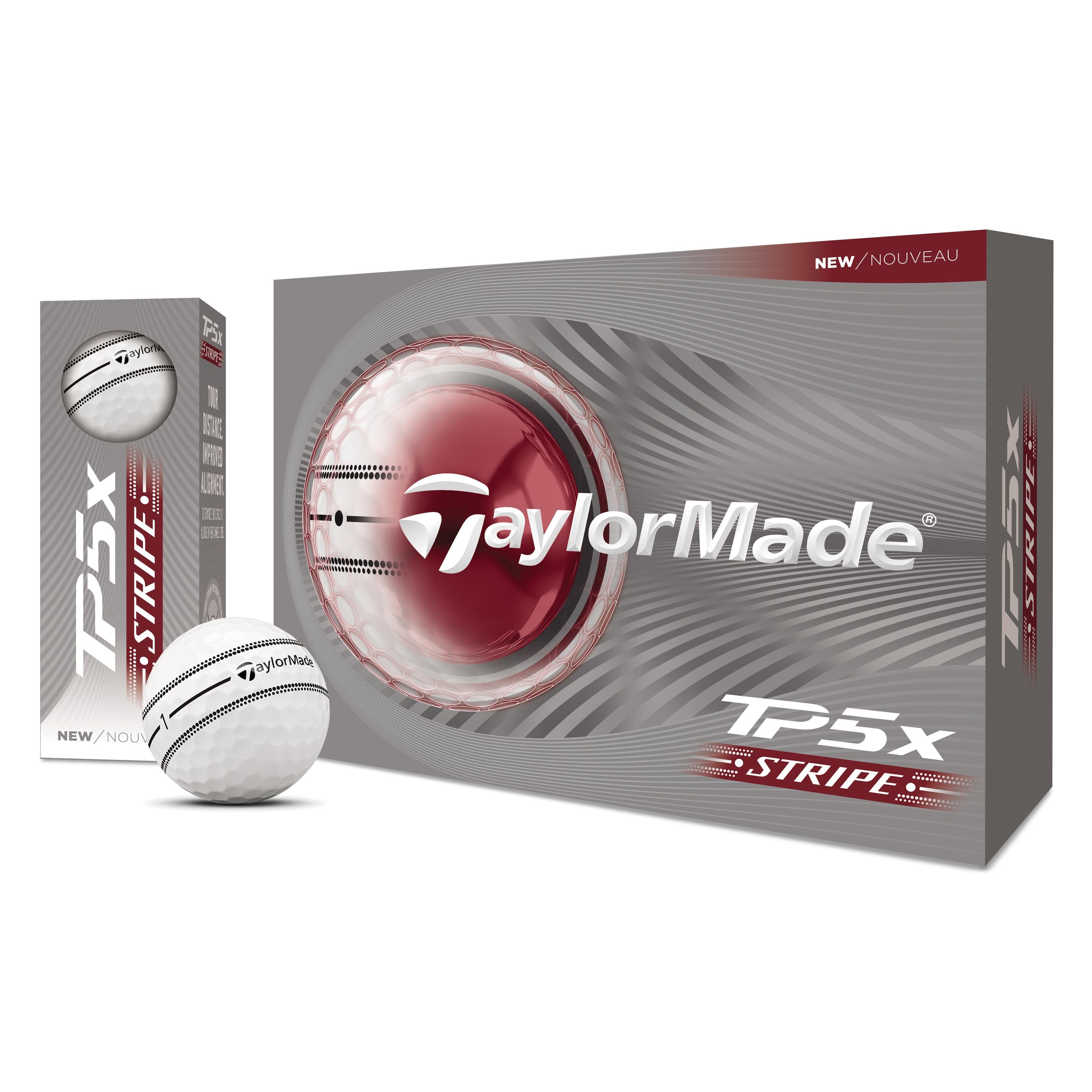 TaylorMade TP5x Stripe. Golf Balls. Dozen