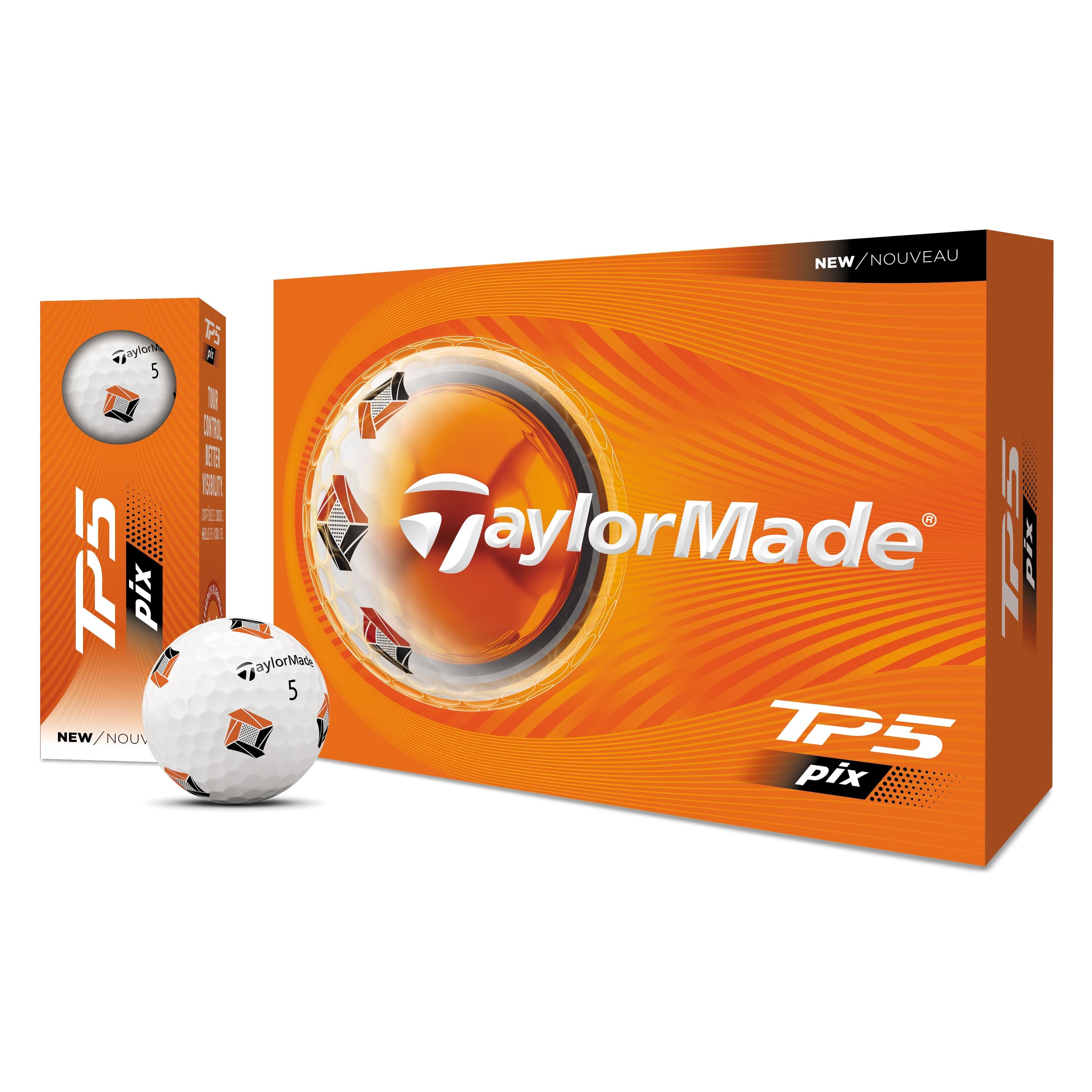 TaylorMade TP5 PIX Golf Balls - Dozen.
