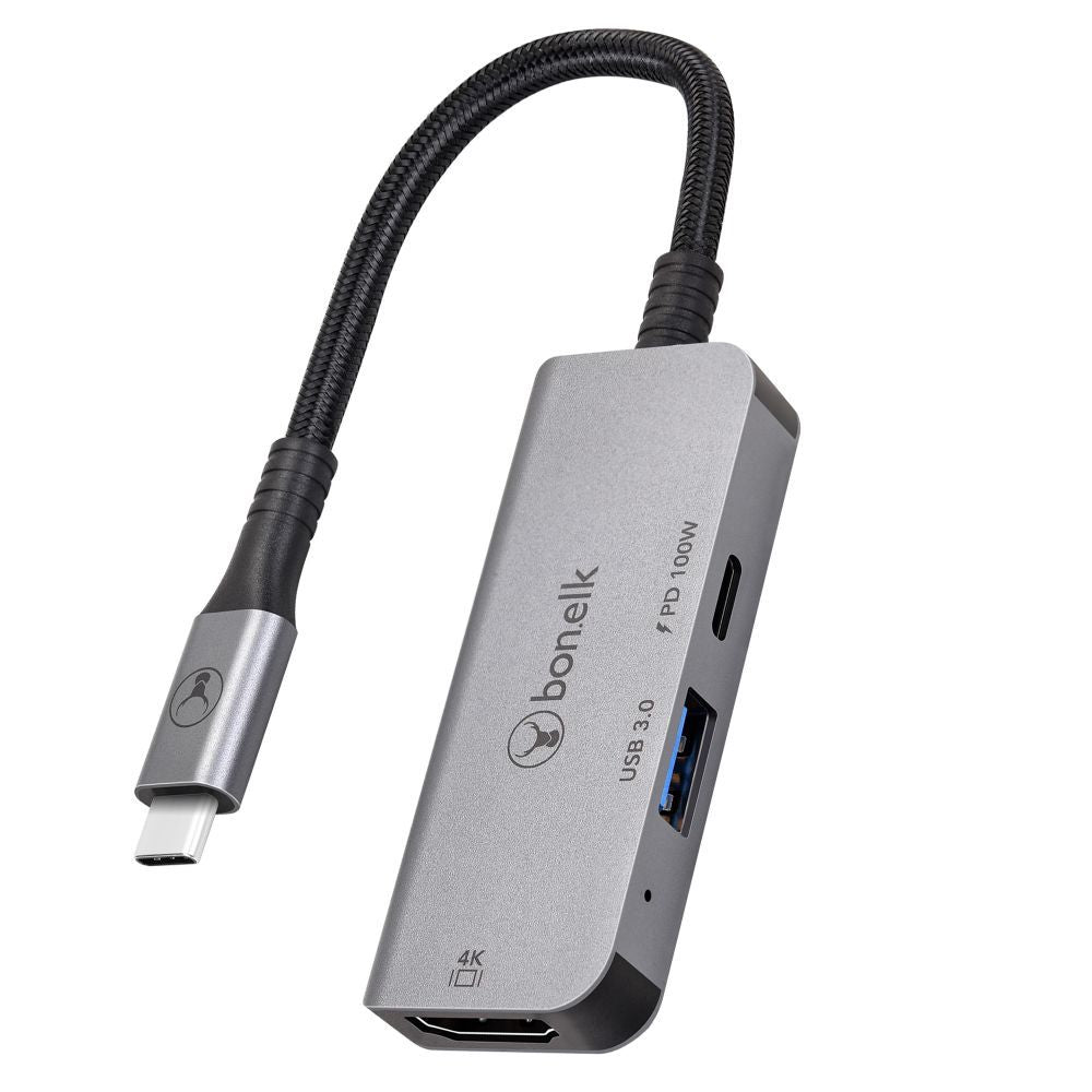 Bonelk Long-Life 3-in-1 Multiport Hub (Space Grey)