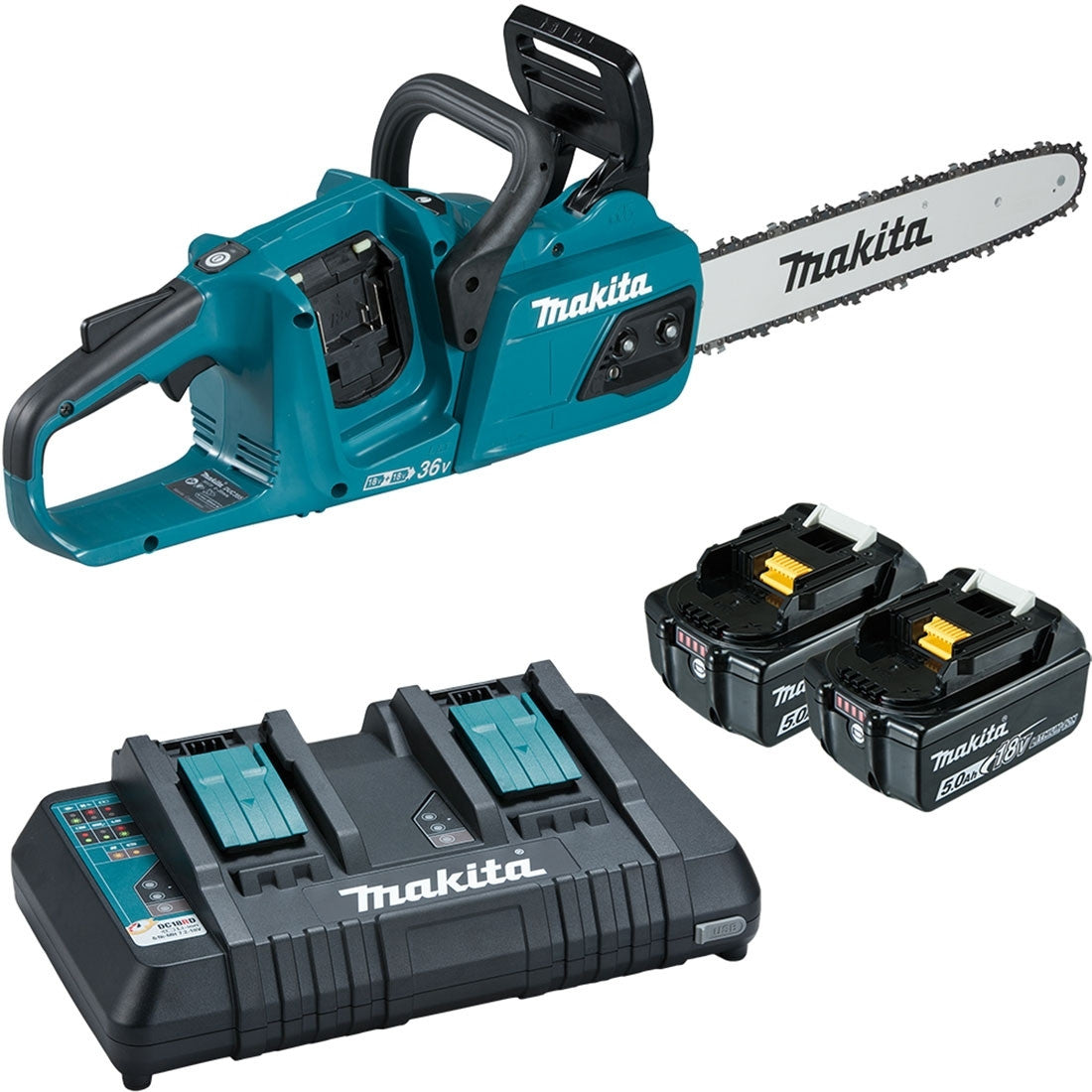 Makita Chainsaw 400mm 36VDUC405PT2 Kit