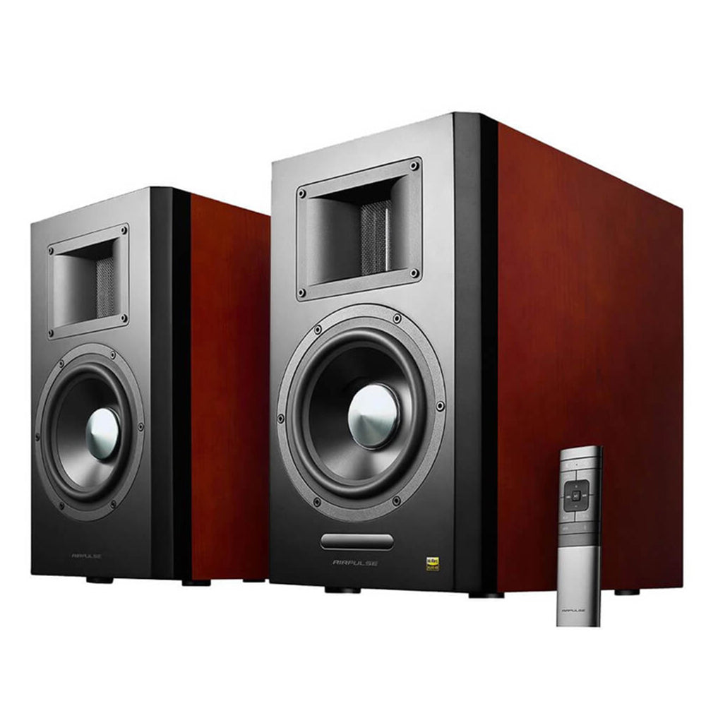 Airpulse A300 Active Home Studio Speakers Cherry Wood