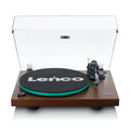 Lenco Turntable with Glass Platter Dark Walnut
