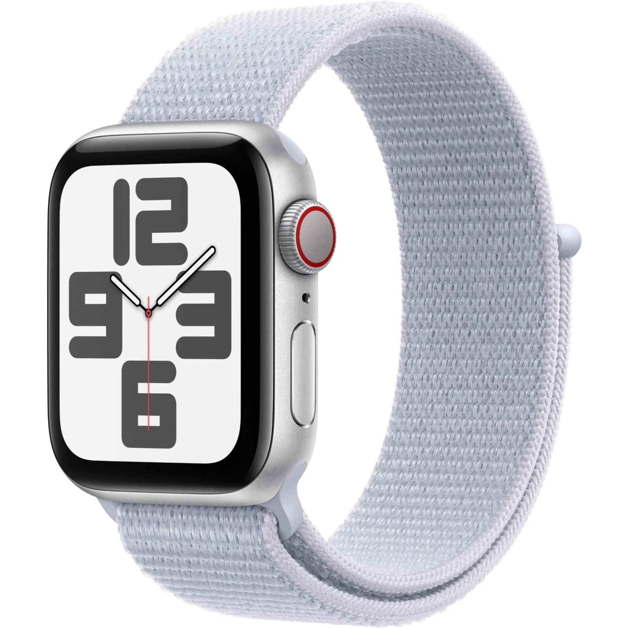 Apple Watch SE GPS + Cellular 40mm Silver Aluminium Case with Blue Cloud Sport Loop