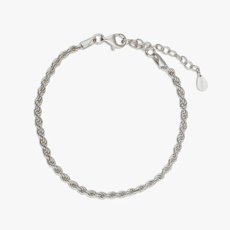"Calvi" Rope Chain Bracelet - Silver Colour