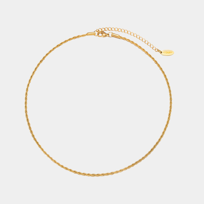"Calvi" Rope Chain Necklace - Gold Colour
