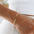 "Kauai" Herringbone Bracelet - Gold Colour