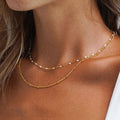Double Beaded Choker - Gold Colour