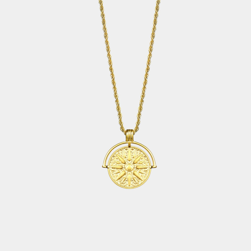 Golden Sun Necklace - Gold Colour