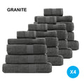 Royal Comfort Cotton Bamboo Towel Bundle Set 450GSM Luxurious Absorbent / 20 Piece - Granite