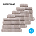 Royal Comfort Cotton Bamboo Towel Bundle Set 450GSM Luxurious Absorbent / 20 Piece - Champagne