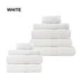 Royal Comfort Cotton Bamboo Towel Bundle Set 450GSM Luxurious Absorbent / 9 Piece - White