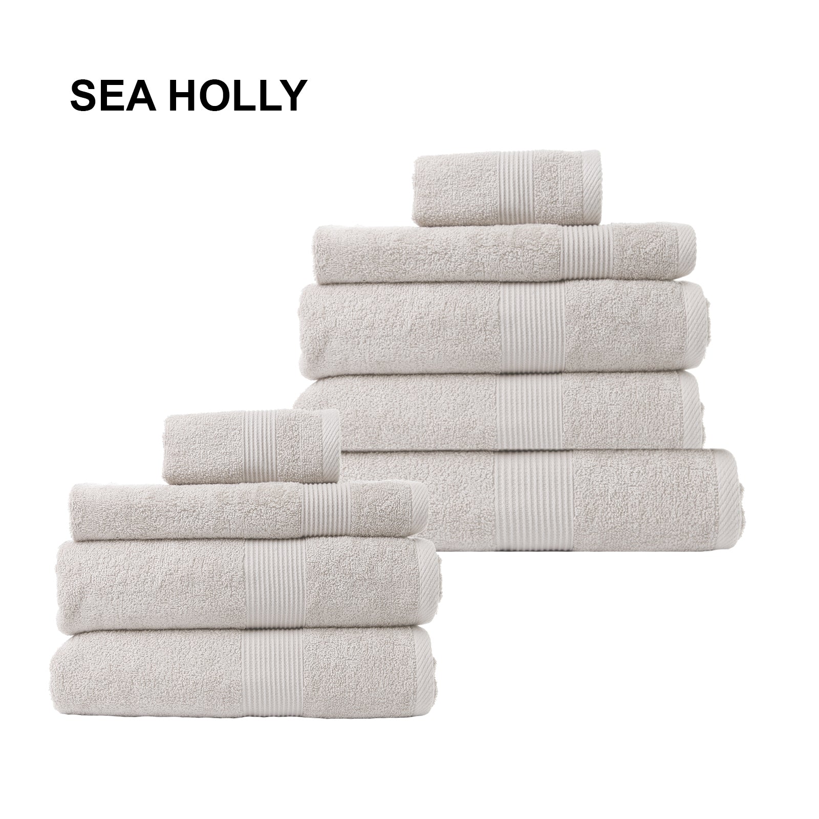 Royal Comfort Cotton Bamboo Towel Bundle Set 450GSM Luxurious Absorbent / 9 Piece - Sea Holly